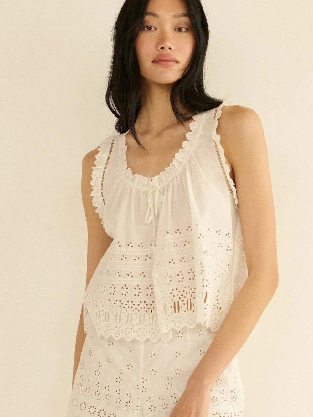 New Doen Toussine Top Salt S - Picture 1 of 5